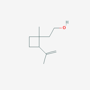 molecular formula C10H18O B011892 Cyclobutaneethanol, 1-methyl-2-(1-methylethenyl)-, (1R,2S)-rel- CAS No. 30820-22-5