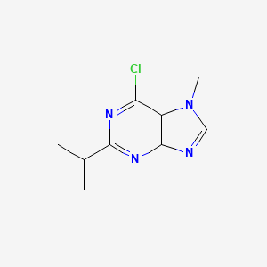 molecular formula C9H11ClN4 B11892007 6-Chloro-2-isopropyl-7-methyl-7H-purine 