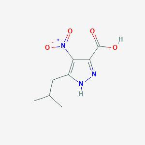 molecular formula C8H11N3O4 B118921 5-Isobutyl-4-nitro-1H-pyrazole-3-carboxylic Acid CAS No. 222729-55-7