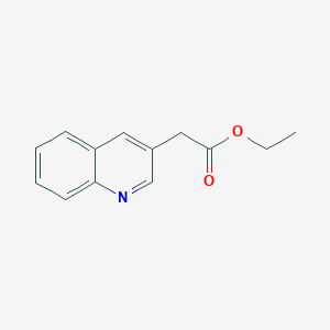 molecular formula C13H13NO2 B11892150 Ethyl 2-(quinolin-3-YL)acetate CAS No. 33054-18-1