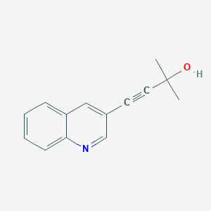 molecular formula C14H13NO B11892235 2-Methyl-4-(quinolin-3-yl)but-3-yn-2-ol CAS No. 78625-06-6
