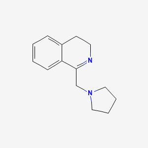 molecular formula C14H18N2 B11892242 1-(Pyrrolidin-1-ylmethyl)-3,4-dihydroisoquinoline CAS No. 921213-09-4