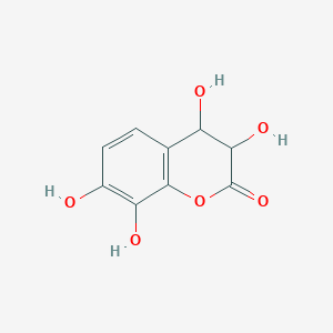 molecular formula C9H8O6 B11892249 3,4,7,8-Tetrahydroxychroman-2-one 