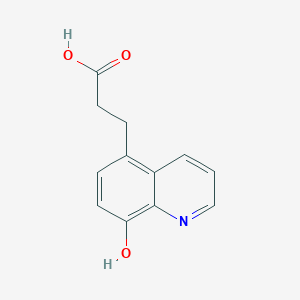 molecular formula C12H11NO3 B11892258 3-(8-Hydroxyquinolin-5-yl)propanoic acid 