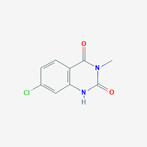 molecular formula C9H7ClN2O2 B11892273 7-Chloro-3-methylquinazoline-2,4(1H,3H)-dione CAS No. 93355-81-8