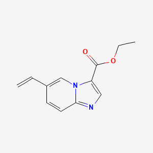 molecular formula C12H12N2O2 B11892292 Ethyl 6-vinylimidazo[1,2-a]pyridine-3-carboxylate 
