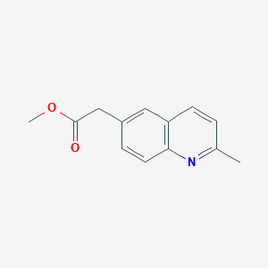 molecular formula C13H13NO2 B11892447 Methyl 2-(2-methylquinolin-6-yl)acetate 