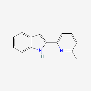 molecular formula C14H12N2 B11892493 2-(6-Methylpyridin-2-YL)-1H-indole 