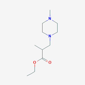 molecular formula C11H22N2O2 B11892502 Ethyl 2-methyl-3-(4-methylpiperazin-1-yl)propanoate CAS No. 1024537-81-2
