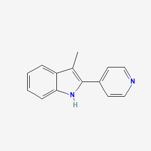 molecular formula C14H12N2 B11892587 3-Methyl-2-(pyridin-4-yl)-1H-indole CAS No. 32667-07-5