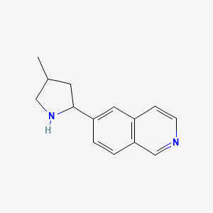 molecular formula C14H16N2 B11892594 6-(4-Methylpyrrolidin-2-yl)isoquinoline 