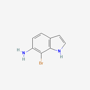 molecular formula C8H7BrN2 B11892657 7-Bromo-1H-indol-6-amine 