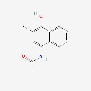 molecular formula C13H13NO2 B11892676 N-(4-Hydroxy-3-methyl-1-naphthyl)acetamide CAS No. 523-68-2