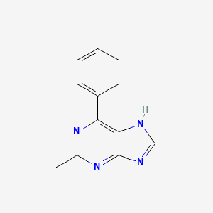 molecular formula C12H10N4 B11892695 2-methyl-6-phenyl-7H-purine CAS No. 918536-91-1