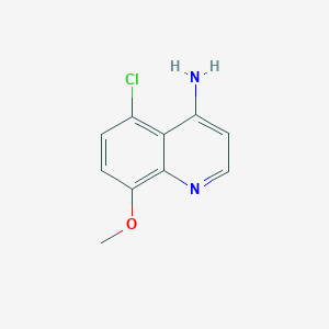 molecular formula C10H9ClN2O B11892725 5-Chloro-8-methoxyquinolin-4-amine CAS No. 1189107-27-4