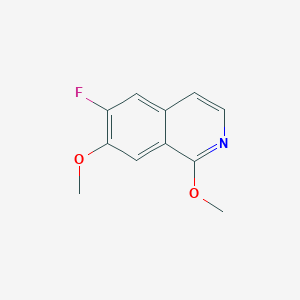 molecular formula C11H10FNO2 B11892734 6-Fluoro-1,7-dimethoxyisoquinoline CAS No. 1202006-87-8