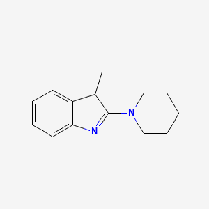 molecular formula C14H18N2 B11892755 3-Methyl-2-(piperidin-1-YL)-3H-indole 