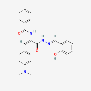 molecular formula C27H28N4O3 B1189280 N-(2-[4-(diethylamino)phenyl]-1-{[2-(2-hydroxybenzylidene)hydrazino]carbonyl}vinyl)benzamide 