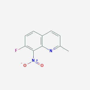 molecular formula C10H7FN2O2 B11892800 7-Fluoro-2-methyl-8-nitroquinoline 