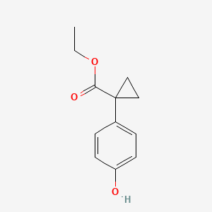molecular formula C12H14O3 B11892836 Ethyl 1-(4-hydroxyphenyl)cyclopropanecarboxylate 