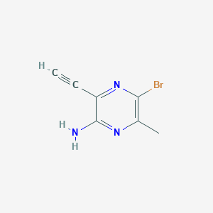 molecular formula C7H6BrN3 B11892901 5-Bromo-3-ethynyl-6-methylpyrazin-2-amine CAS No. 1260879-75-1