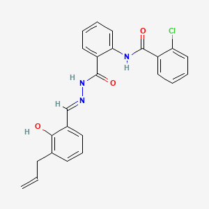 molecular formula C24H20ClN3O3 B1189291 N-(2-{[2-(3-allyl-2-hydroxybenzylidene)hydrazino]carbonyl}phenyl)-2-chlorobenzamide 