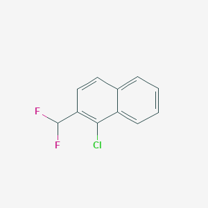 molecular formula C11H7ClF2 B11893080 1-Chloro-2-(difluoromethyl)naphthalene 