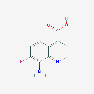 molecular formula C10H7FN2O2 B11893125 8-Amino-7-fluoroquinoline-4-carboxylic acid CAS No. 1420793-92-5