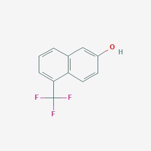 molecular formula C11H7F3O B11893328 1-(Trifluoromethyl)-6-naphthol 