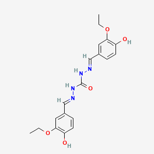 molecular formula C19H22N4O5 B1189334 N'',N'''-bis(3-ethoxy-4-hydroxybenzylidene)carbonohydrazide 