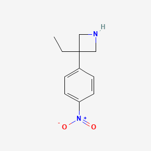 molecular formula C11H14N2O2 B11893412 3-Ethyl-3-(4-nitrophenyl)azetidine CAS No. 804435-90-3