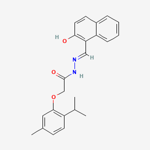 molecular formula C23H24N2O3 B1189344 N'-[(E)-(2-hydroxynaphthalen-1-yl)methylidene]-2-[5-methyl-2-(propan-2-yl)phenoxy]acetohydrazide 