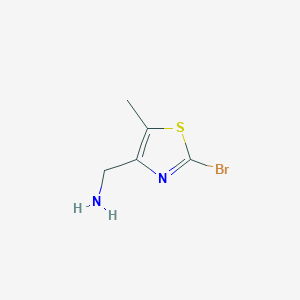 molecular formula C5H7BrN2S B11893457 (2-Bromo-5-methylthiazol-4-yl)methanamine 