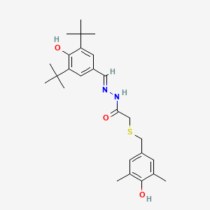 molecular formula C26H36N2O3S B1189353 N'-(3,5-ditert-butyl-4-hydroxybenzylidene)-2-[(4-hydroxy-3,5-dimethylbenzyl)sulfanyl]acetohydrazide 