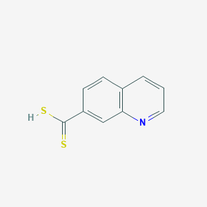 molecular formula C10H7NS2 B11893577 Quinoline-7-carbodithioic acid CAS No. 143490-38-4