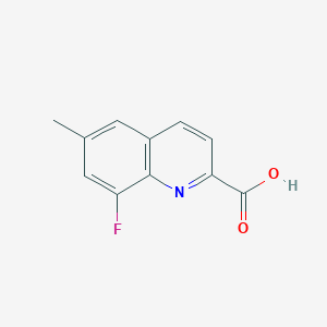 molecular formula C11H8FNO2 B11893651 8-Fluoro-6-methylquinoline-2-carboxylic acid 