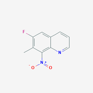 molecular formula C10H7FN2O2 B11893672 6-Fluoro-7-methyl-8-nitroquinoline 