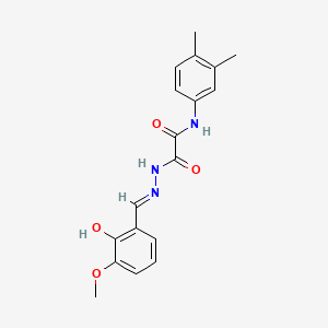 molecular formula C18H19N3O4 B1189371 N-(3,4-dimethylphenyl)-2-[2-(2-hydroxy-3-methoxybenzylidene)hydrazino]-2-oxoacetamide 