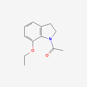 molecular formula C12H15NO2 B11893766 1-(7-Ethoxyindolin-1-yl)ethanone 