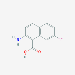 molecular formula C11H8FNO2 B11893772 2-Amino-7-fluoro-1-naphthoic acid 