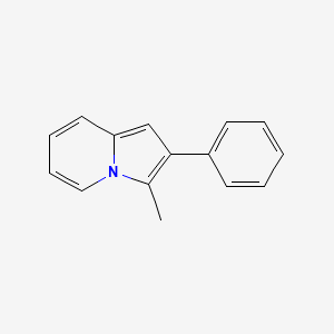 molecular formula C15H13N B11893817 3-Methyl-2-phenylindolizine CAS No. 6028-82-6