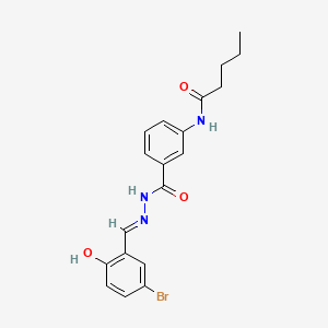 molecular formula C19H20BrN3O3 B1189382 N-(3-{[2-(5-bromo-2-hydroxybenzylidene)hydrazino]carbonyl}phenyl)pentanamide 