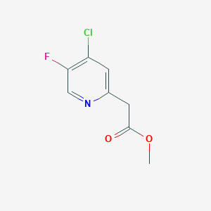 molecular formula C8H7ClFNO2 B11893866 Methyl 2-(4-chloro-5-fluoropyridin-2-yl)acetate 