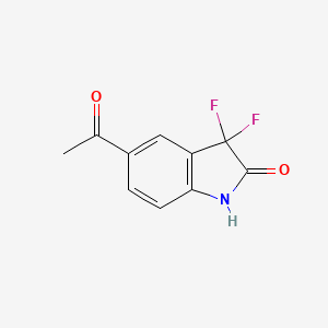 molecular formula C10H7F2NO2 B11893877 5-Acetyl-3,3-difluoroindolin-2-one CAS No. 1286793-03-0