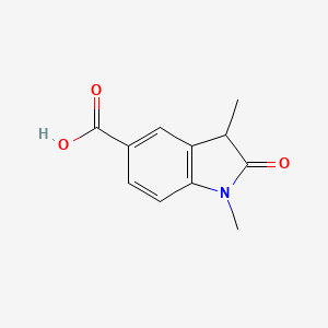 molecular formula C11H11NO3 B11893890 1,3-Dimethyl-2-oxoindoline-5-carboxylic acid 