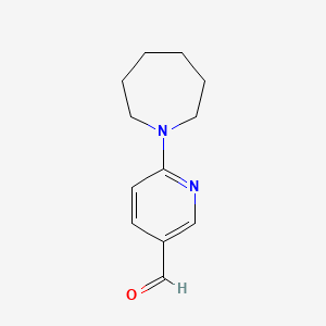 molecular formula C12H16N2O B11893940 6-(Azepan-1-yl)nicotinaldehyde 