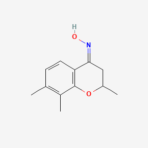 molecular formula C12H15NO2 B11893966 2,7,8-Trimethylchroman-4-one oxime 