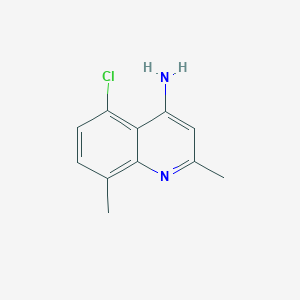 molecular formula C11H11ClN2 B11894006 4-Amino-5-chloro-2,8-dimethylquinoline CAS No. 948292-79-3