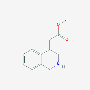 molecular formula C12H15NO2 B11894036 Methyl 2-(1,2,3,4-tetrahydroisoquinolin-4-yl)acetate 