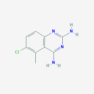 molecular formula C9H9ClN4 B11894056 6-Chloro-5-methylquinazoline-2,4-diamine CAS No. 63770-43-4
